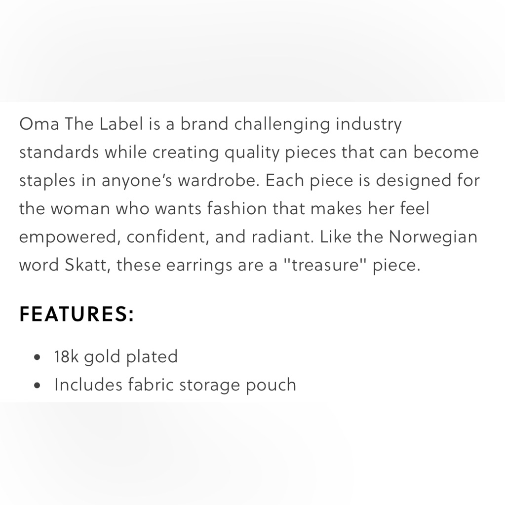 Oma The Label Gold Geometric Earrings — image 5 of 5
